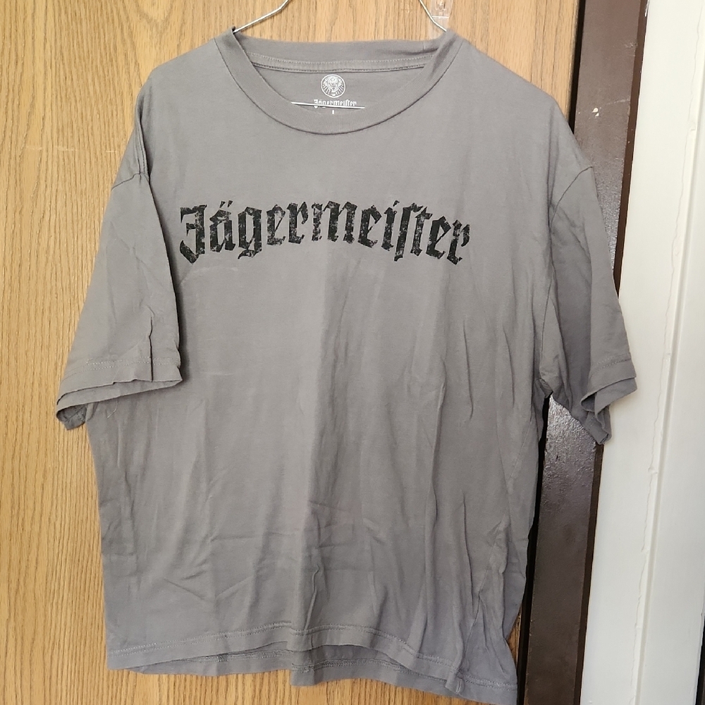 Jagermeister Gray Short Sleeve Tee Casual Style